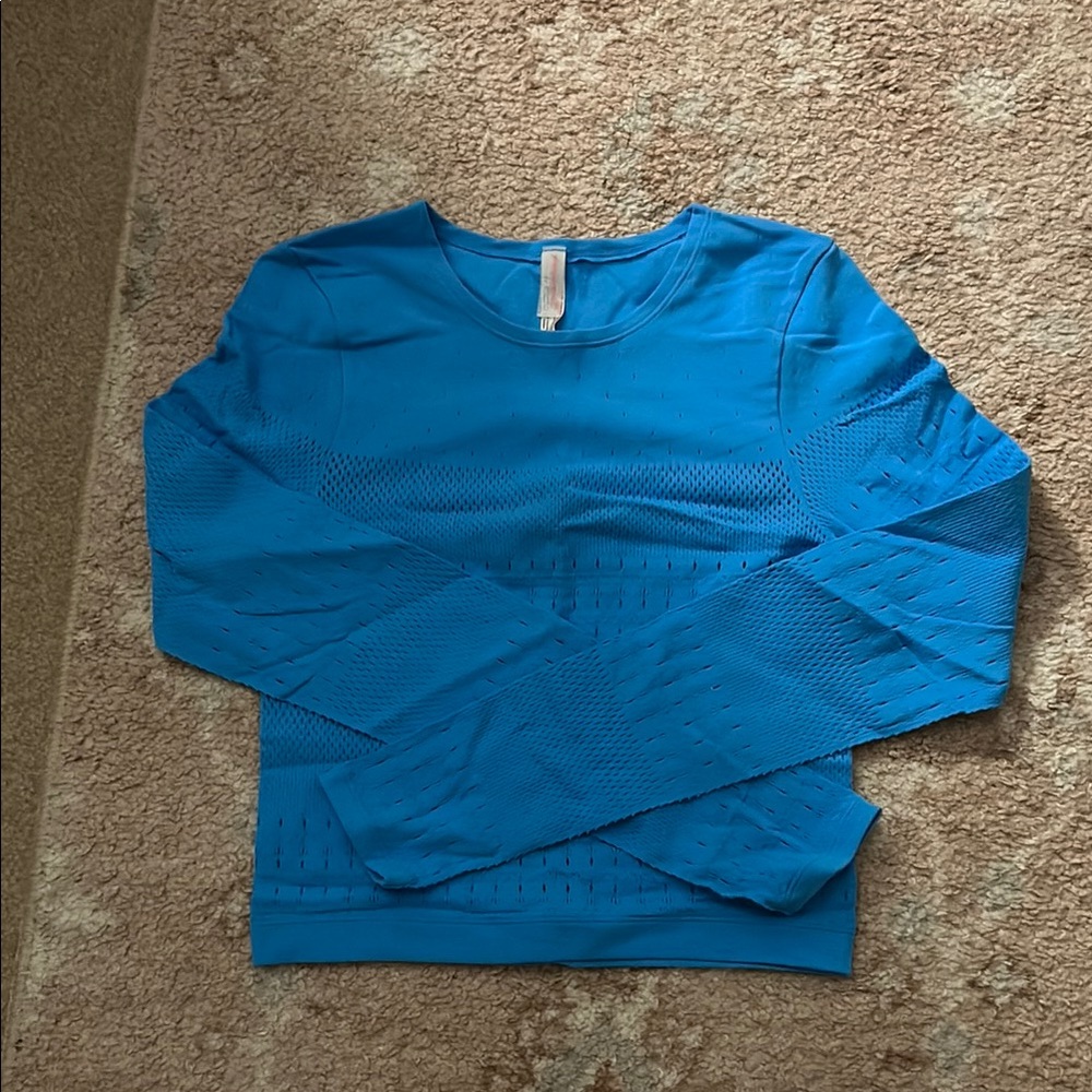 Women's Blue Long Sleeve Top